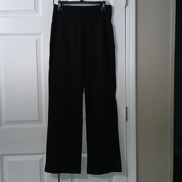 Rainbeau black pull-on  wide leg leggings Sz L NWOT - Picture 1 of 9